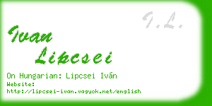 ivan lipcsei business card